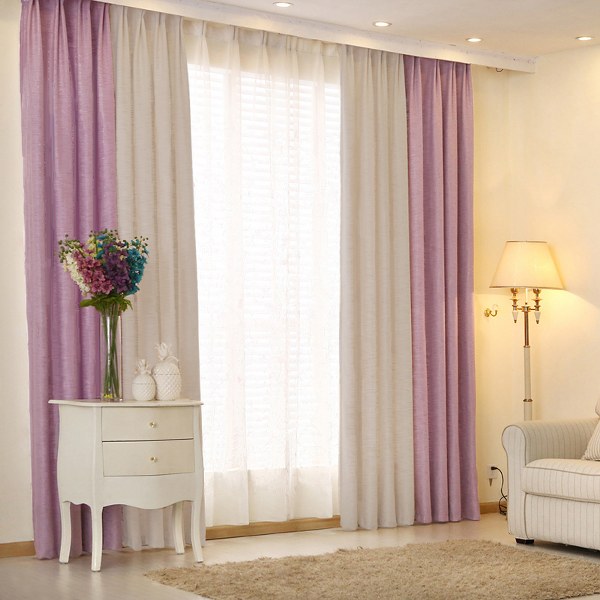 сиреневые шторы блэкаут